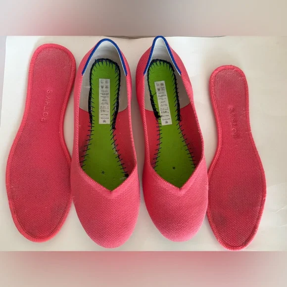 Rothy's Vibrant Pink round toe Flats 10.5 - Picture 8 of 9